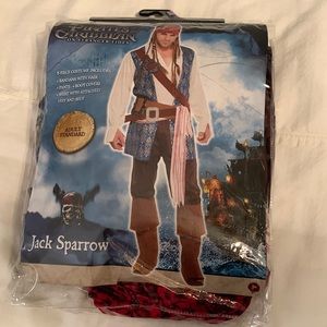 Jack Sparrow Halloween Costume Adult Standard up to size 44. New, never worn.